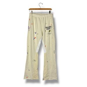 Gallery Dept Cream Paint Splattered Flare Sweatpants Small Authentic Made in USA